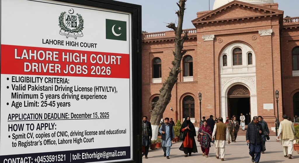 Lahore High Court Driver Job